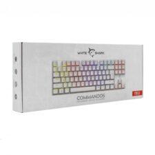 WhiteShark Commandos White Mechanical RGB | Red SW 80%