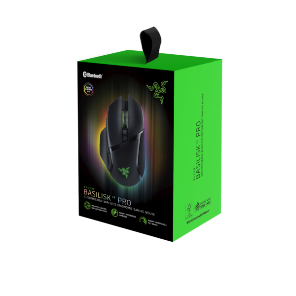 Razer Basilisk V3 Pro - Ergonomic Wireless Mouse (Black)