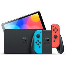 Nintendo Switch (OLED model) with Neon Blue and Neon Red Joy-Con Nintendo Switch (OLED model) with Neon Blue and Neon Red Joy-Con