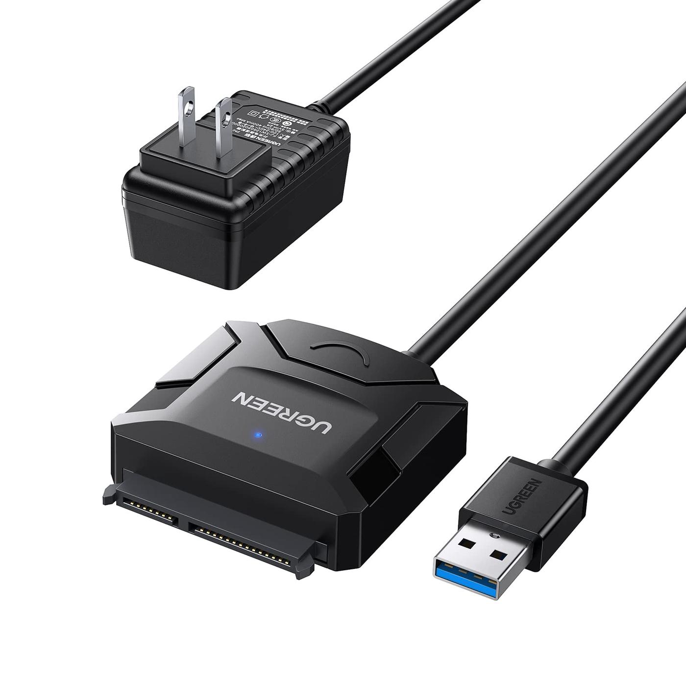 UGREEN USB 3.0 to SATA Adapter, 2.5″/3.5″ HDD&SSD, UASP Supported, New