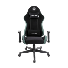 Green Lion Gaming Chair, Ergonomic Design, Adjustable Height, Lumbar Support, Steel Base, New